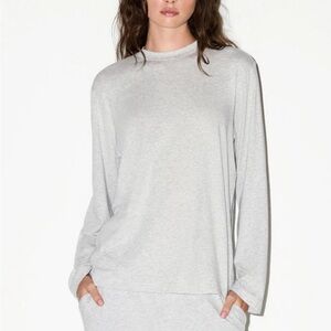 SKIMS Pink Boyfriend Long Sleeve Tee